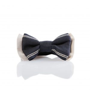 Blue and white cotton bow tie - Cinzia Rossi