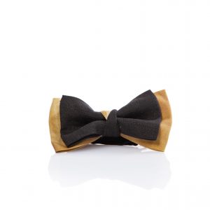 Noeud papillon en coton noir et motif tie and dye - Cinzia Rossi