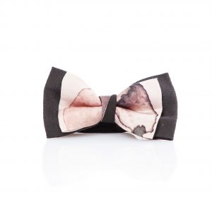 Bow tie in black linen and tie dye pattern – Cinzia Rossi