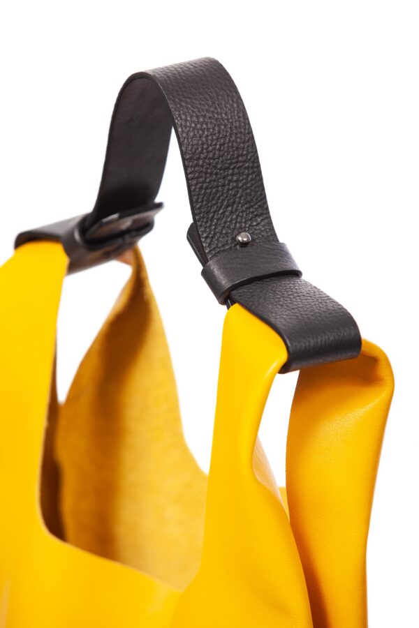 Shopping bag in pelle gialla - Cinzia Rossi