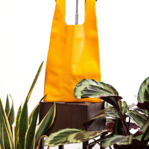 Bolso tote de piel amarillo - Cinzia Rossi