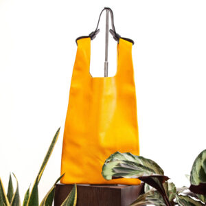 Shopping bag in pelle gialla - Cinzia Rossi